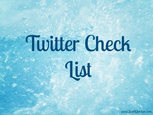 Twitter Check List