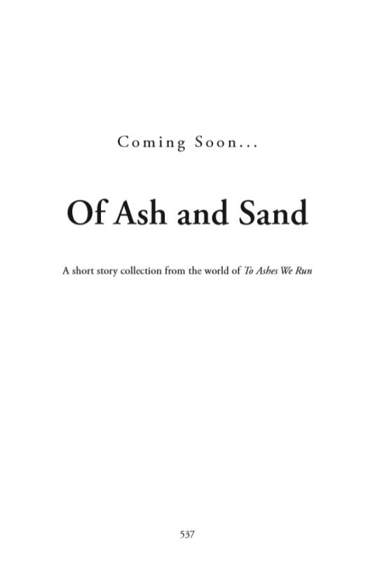 Of Ash and Sand
